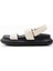 Krem - Siyah Kadın Sandalet 24SSSO012000 1