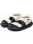 Krem - Siyah Kadın Sandalet 24SSSO012000 2
