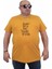 Erkek Büyük Beden Sıfır Yaka T-Shirt Cool Boys 24125 Hardal 1