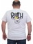 Erkek Büyük Beden Sıfır Yaka T-Shirt Rich 24134 Beyaz 1