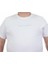 Erkek Büyük Beden Sıfır Yaka T-Shirt Rich 24134 Beyaz 3