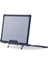 Macbook Air 15 Inç (2023) M2 A2941 /(2024) A3114 M3 Pc + Tpu Laptop Kılıfı Isı Dağılımı Kickstand Kaymaz Dizüstü Bilgisayar Kapağı-Lacivert (Yurt Dışından) 2