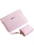 13 Inç Yatay Laptop Çantası Ultra Ince Pu Deri Dizüstü Bilgisayar Kılıfı + Küçük Çanta-Pembe (Yurt Dışından) 1