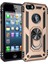 Apple iPhone 5 Uyumlu Kılıf Soldier Korumalı Yüzüklü ve Mıknatıslı Tpu Gövde Kılıf 1