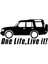 One Life Live It! Jeep 4x4 Stickeri 2 Adet Siyah 1