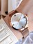 Hasır Kordonlu Rose Gold Kararmaz Renk Atmaz 3 Atm Özel Tasarım Kadın Kol Saat BF21040CWT 1