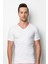 &donex Erkek Ribana V Yaka Slim Fit T-Shirt Fanila 2130 (1 Adet) 1