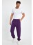 Mor Erkek Eşofman Altı, Lastik Paça Lastik Bel 3 Iplik 1