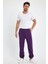 Mor Erkek Eşofman Altı, Lastik Paça Lastik Bel 3 Iplik 3