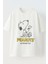 Çocuk Unisex Peanuts Baskılı Bisiklet Yaka Beyaz T-Shirt 1