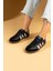 Bağcıklı Comfort Taban 3 Şeritli Kadın Sneaker 001-1009-SIYAHBEYAZŞAL 2