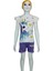Yazlık Unicorn Baskılı Kolları Fırfır Detay Şort T-Shirt Takım 4