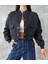 Kadın Scuba Kumaş Astarlı Bomber Crop Ceket 1