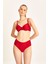 Kadın Büzgülü Balenli Toparlayıcı Yüksek Bel Bikini Takım 24S101ST 2