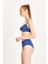 Too Salty Swimwear Kadın Mavi Kot Görünümlü Büzgülü Balenli Toparlayıcı Yüksek Bel Bikini Takımı 24S102ST 5