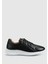 Siyah Deri Kadın Sneaker 1