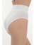 Karın Toparlayıcı Sıkılaştırıcı Slip Dikişsiz Iz Yapmaz Beyaz Renk Kadın Külot Korse 4