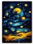 Yıldızlı Gece Ahşap Poster 20X29 cm 1
