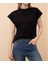 Siyah Sıfır Yaka Kısa Kollu Cotton T-Shirt 1