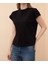 Siyah Sıfır Yaka Kısa Kollu Cotton T-Shirt 2