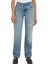 Yüksek Bel Düz Paça Normal Mavi Kadın Denim Pantolon Classıc Straıght Rw Ash Wrn 1