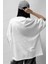 Kadın Free Life Beyaz Bisiklet Yaka Oversize Salas T-Shirt 4