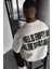 Erkek Hell & Devil Kabaran Baskı Ekru Bisiklet Yaka Oversize Salas T-Shirt 1