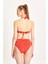 Too Salty Swimwear Kadın Kiremit Süet Görünümlü Toparlayıcı Yüksek Bel Boyundan Bağlı Bikini Takımı 24S106ST 5