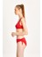 Too Salty Swimwear Kadın Kırmızı Üçgen Toparlayıcı Alttan Ayarlı Klasik Bel Bikini Takımı 24S109ST 3