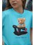 Teddy Kadın Oversize Mavi T-Shirt 4