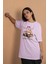 Teddy Baskılı Kadın Oversize Pembe T-Shirt 3