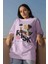 Teddy Baskılı Kadın Oversize Pembe T-Shirt 1