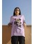 Teddy Baskılı Kadın Oversize Pembe T-Shirt 2