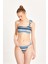 Too Salty Swimwear Kadın Lacivert Dantelli Tek Omuz Bikini Takımı 24S121ST 3