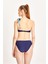 Too Salty Swimwear Kadın Lacivert Dantelli Tek Omuz Bikini Takımı 24S121ST 5