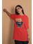 Baskılı Turuncu Oversize Unisex Tshirt 3