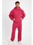 Fuşya Erkek Eşofman Takımı, 3 Iplik Oversize 4