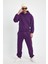 Mor Erkek Eşofman Takımı, 3 Iplik Oversize 1