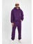 Mor Erkek Eşofman Takımı, 3 Iplik Oversize 3