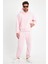 Pembe Erkek Eşofman Takımı, 3 Iplik Oversize 4