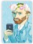 Van Gogh Selfie Ahşap Poster 20X29 cm 1