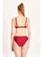 Too Salty Swimwear Kadın Bordo Dantelli Halter Yaka Mayokini 24S130ST 5