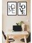 Çift Katmanlı (3d) 'home & Love Ikili Set' - Ahşap Çerçeveli Mdf Tablo 1