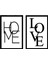 Çift Katmanlı (3d) 'home & Love Ikili Set' - Ahşap Çerçeveli Mdf Tablo 4