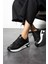 Loana Kadın Sneakers Sukubu Kumaş Spor Ayakkabı Siyah Deri 1