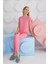 Kız Garson Kısa Kol Pembe Pijama Takım C1T8N68 5