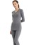 V Yaka Gri Unisex Uzun Kol Thermal İçlik C7T5N2O1 1