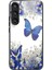 Samsung Galaxy S24 Temperli Cam+Tpu Desen Baskı Mavi ler Telefon Kılıfı (Yurt Dışından) 1