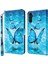 Samsung Galaxy A35 5g Cep u 3D Desenli Mavi li Pu Deri Stand Telefon Kılıfı (Yurt Dışından) 2