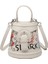 Kadın Çantası Yüz Moda Grafiti Kova Çanta Renk Çarpışma Çanta Omuz Çantası Crossbody Çanta (Yurt Dışından) 1